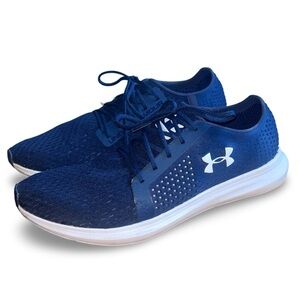 Under Armour UA Sway Running Shoes Trainers Sport Sneakers Blue Size 8 Mens